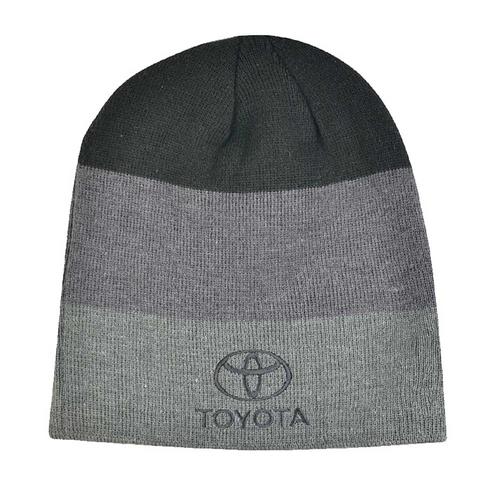 Tri-Tone Striped Beanie