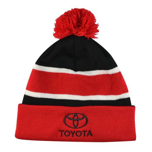 Knit Toque with Fleece Lining, Cuff & Pompom